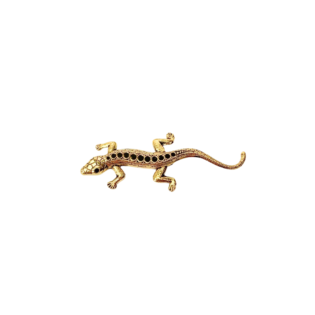 Broche Lézard dorée