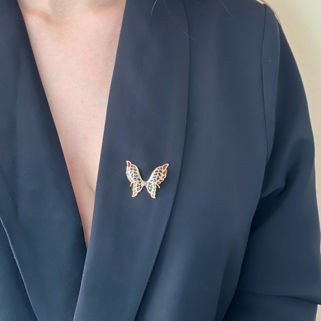 Broche Papilio Dorée