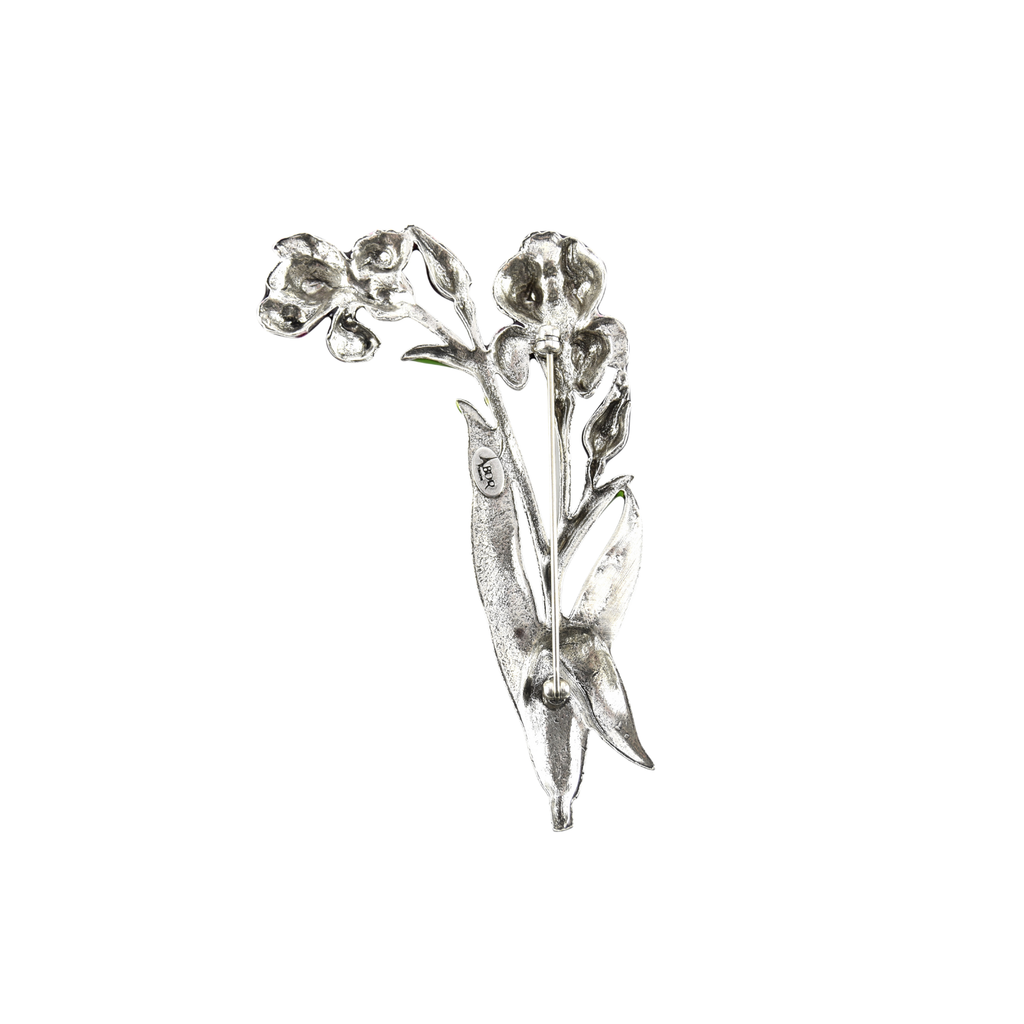 Broche Iris en fleur