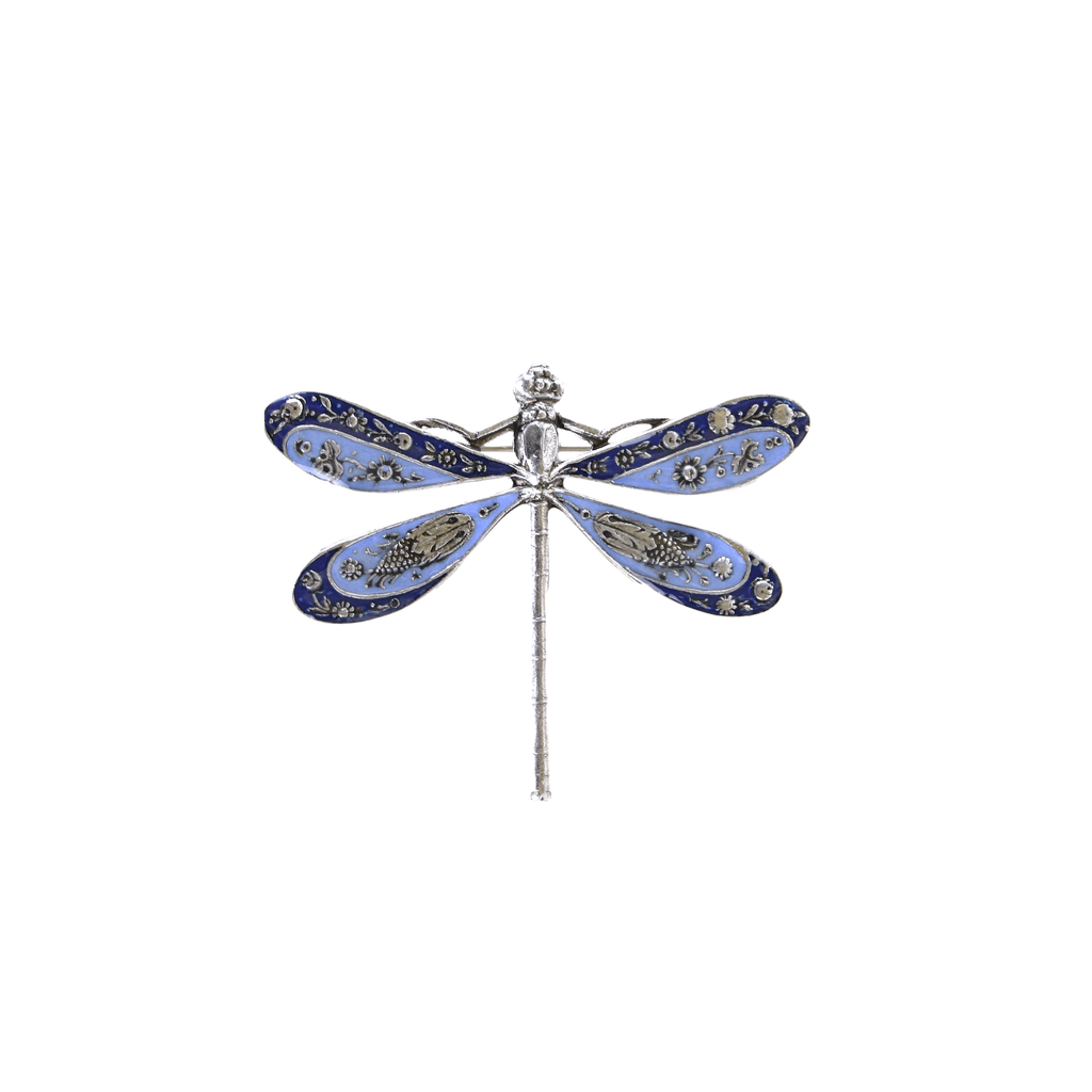 Broche Libellule gravée