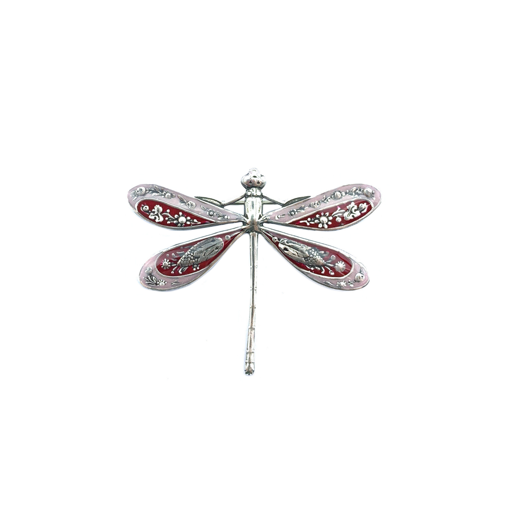 Broche Libellule gravée