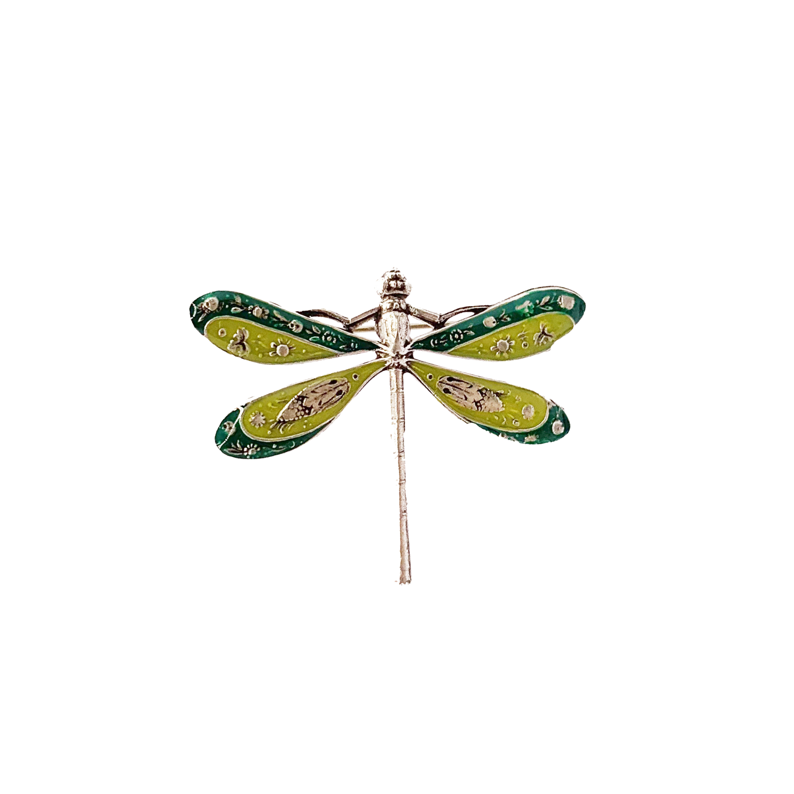 Broche Libellule gravée