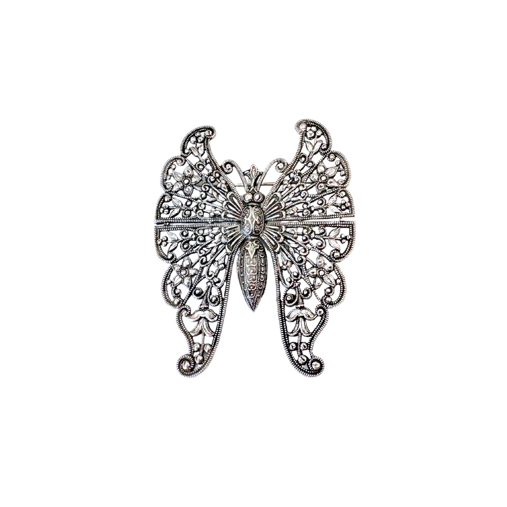 Broche Machaon Argentée