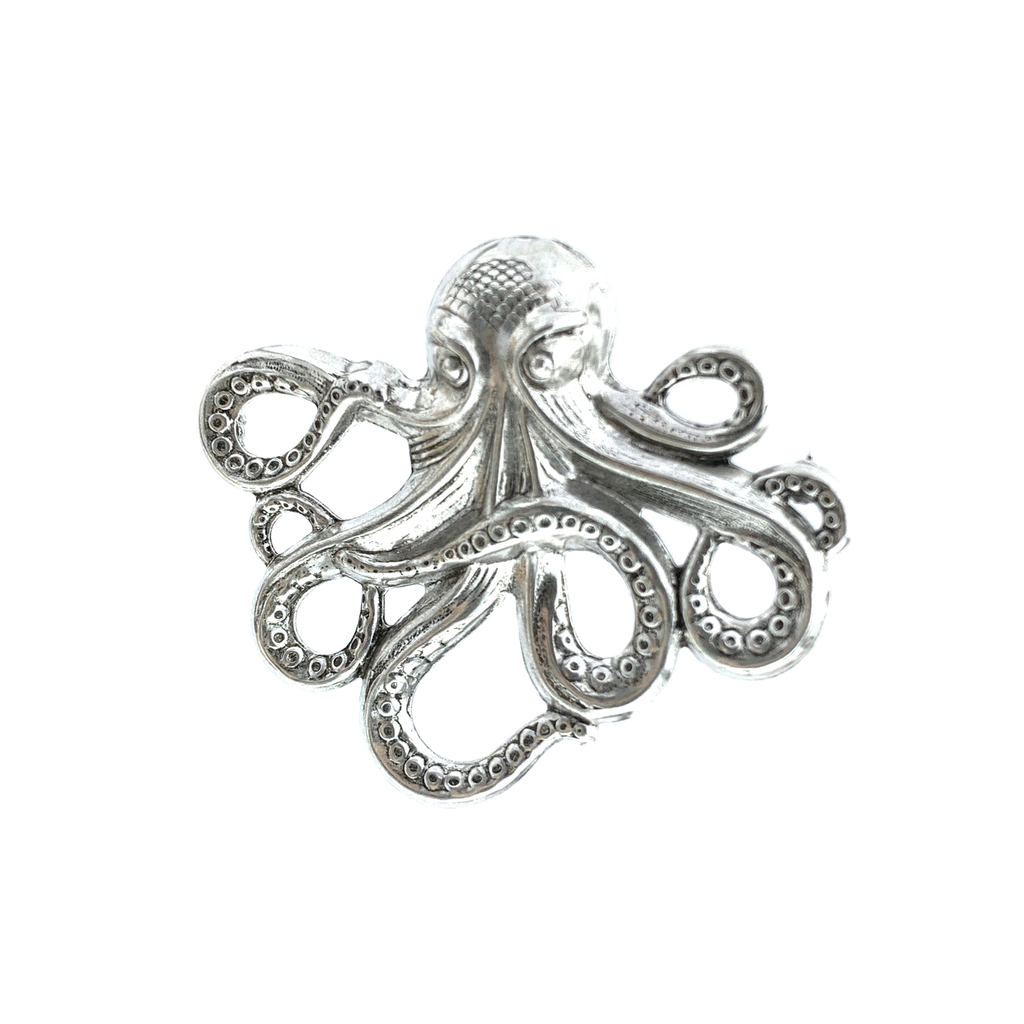 Broche Octopus Argentée