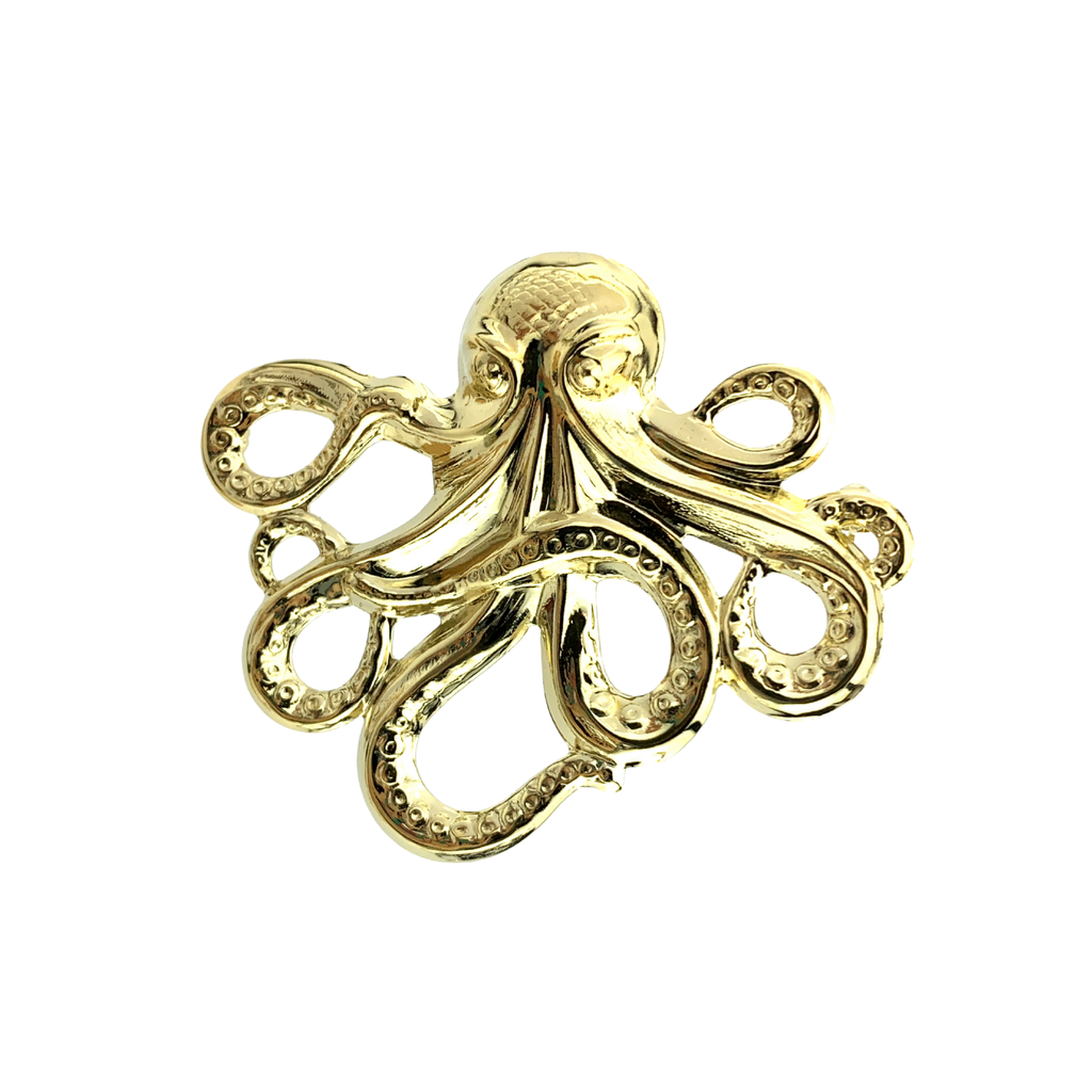 Broche Octopus Dorée