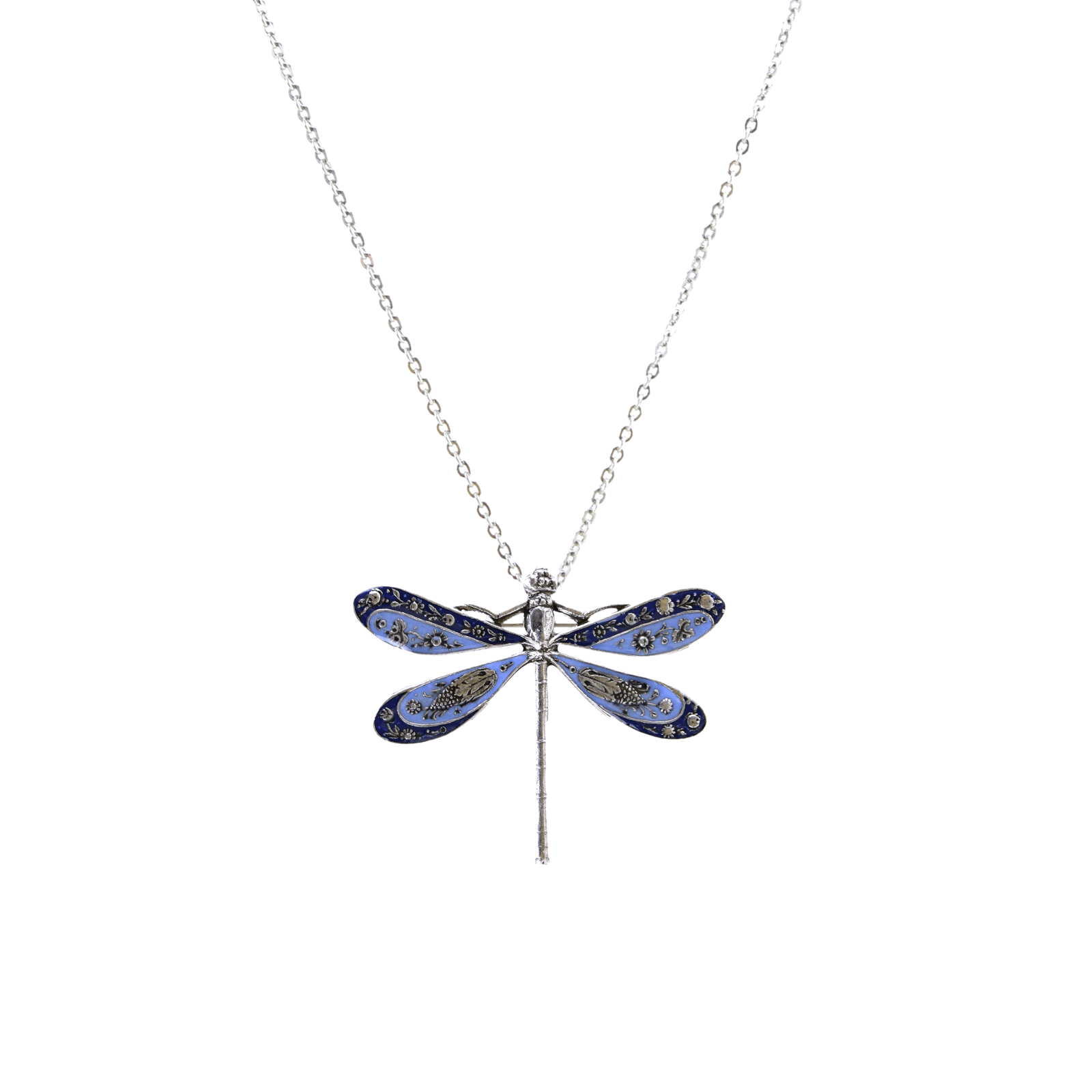 Collier Libellule gravée