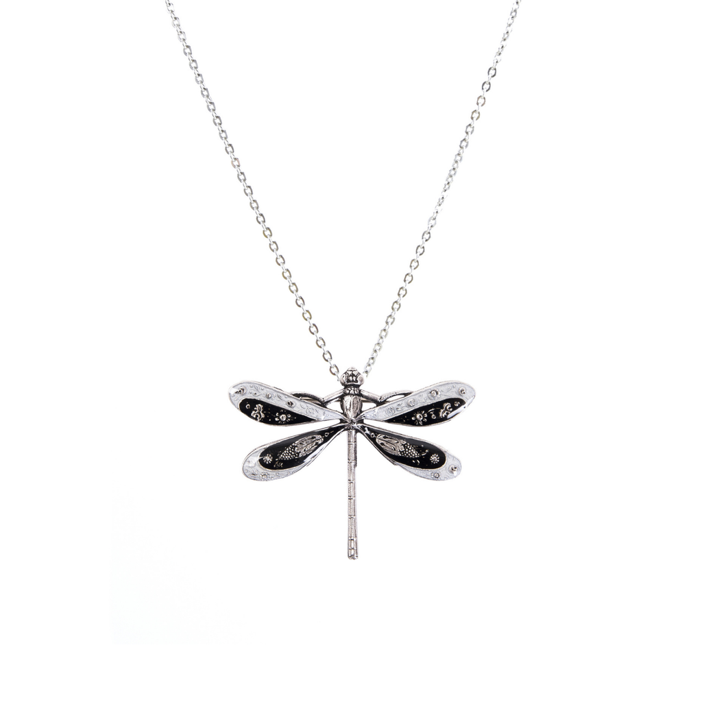 Collier Libellule gravée