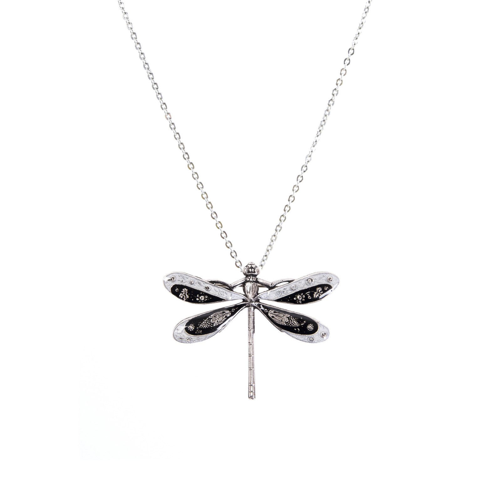 Collier Libellule gravée