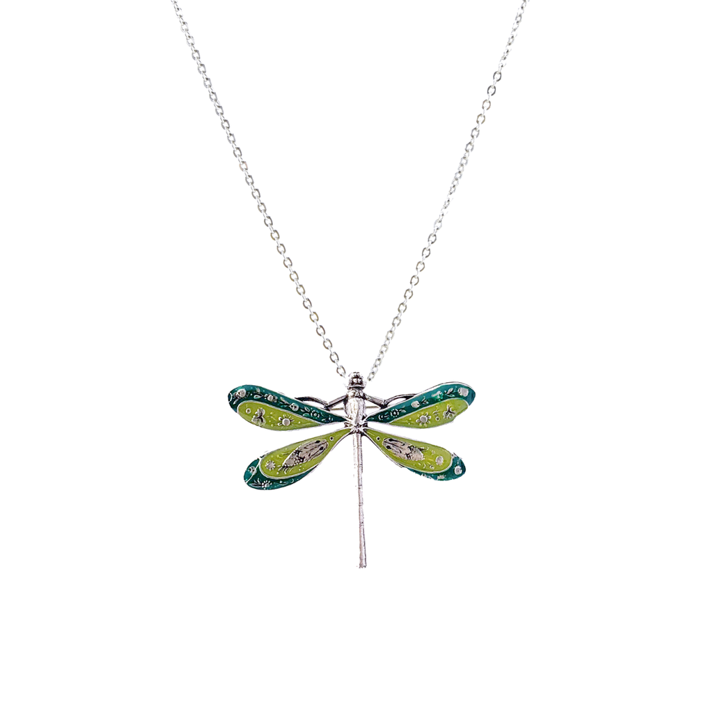 Collier Libellule gravée