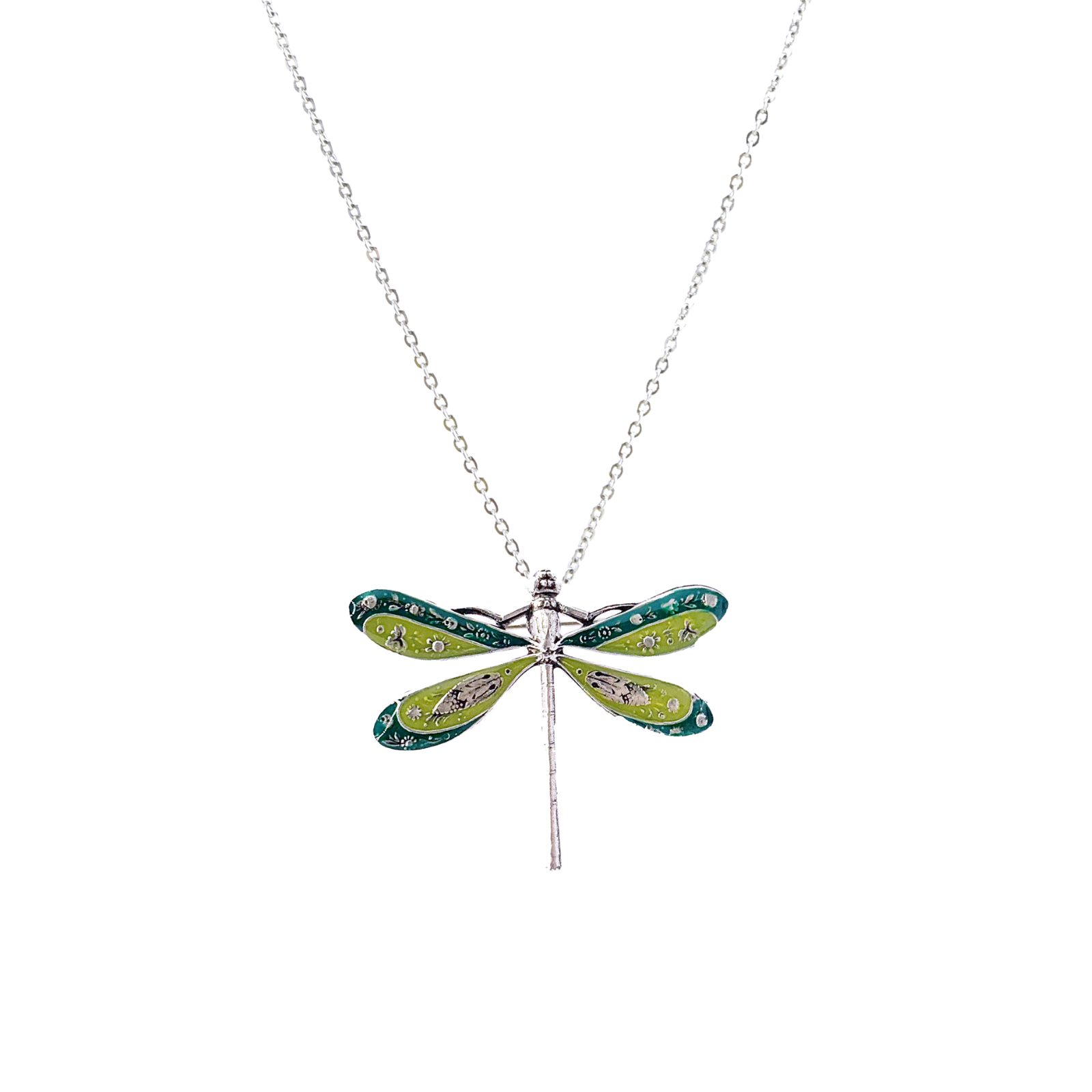 Collier Libellule gravée