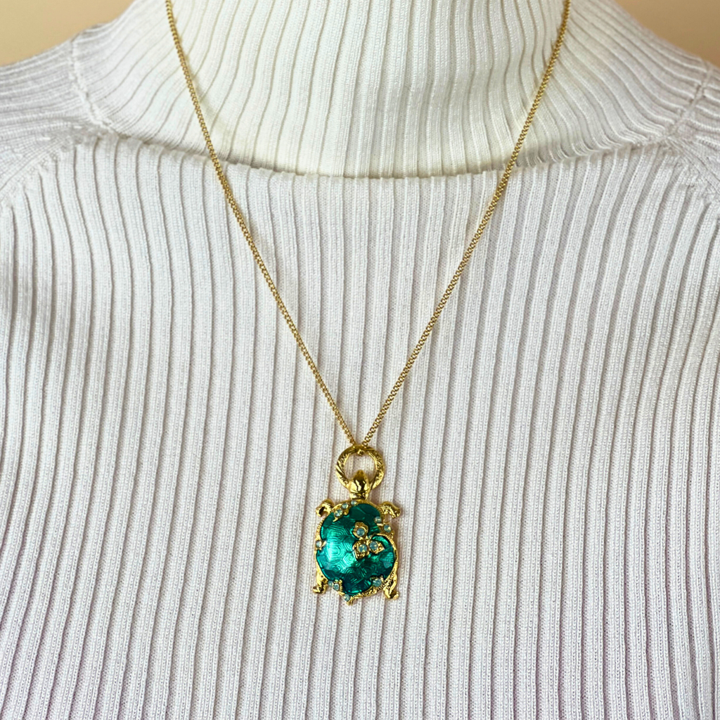 Collier Tortue Doré