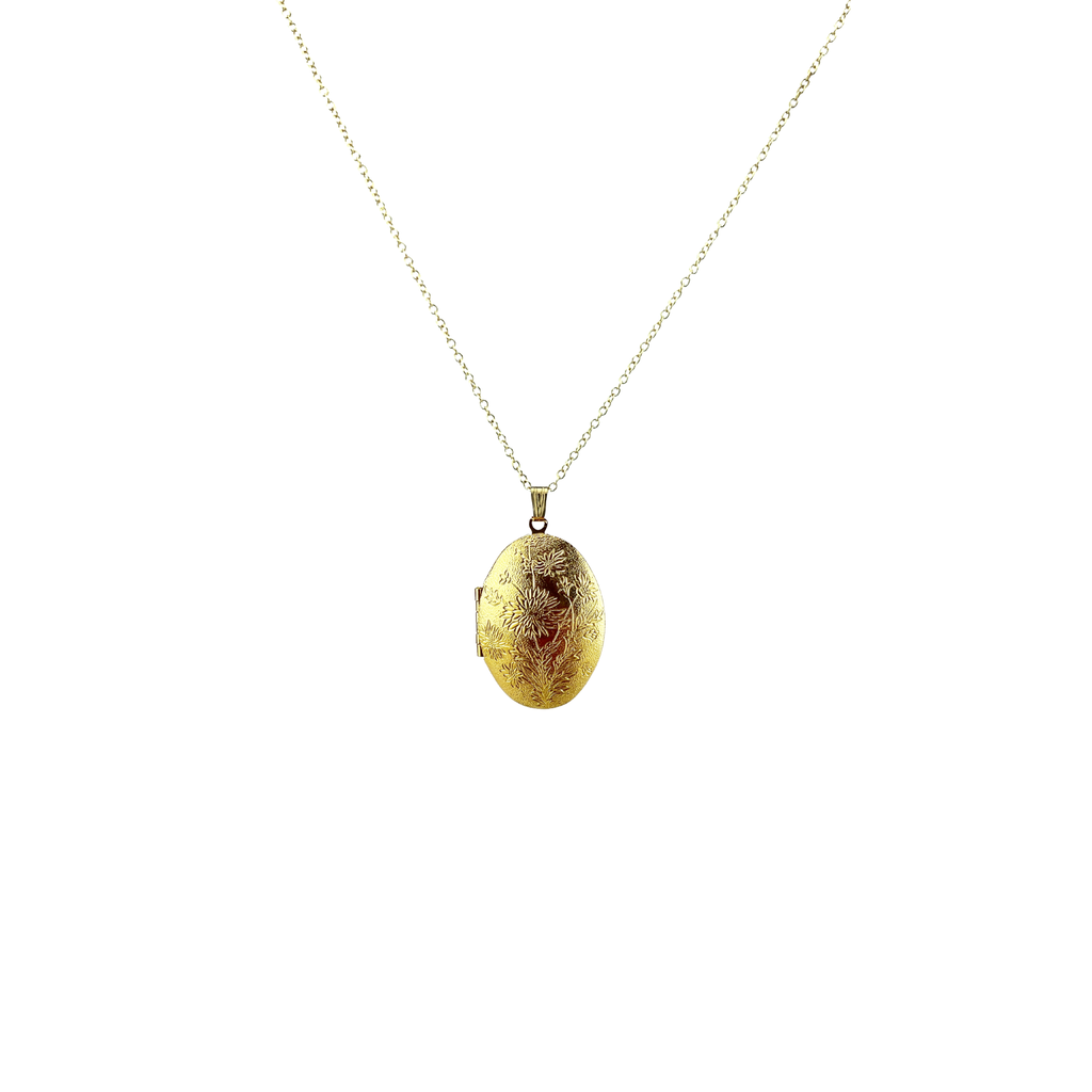 Collier Locket arabesque Doré